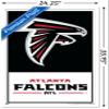 Trends International NFL Atlanta Falcons - Logo 21 Wall Poster, 34L x 22.4W, White Framed Version view 3