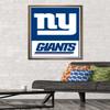 Trends International NFL New York Giants - Logo 21 Wall Poster, 34L x 22.4W, Bronze Framed Version view 2