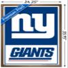 Trends International NFL New York Giants - Logo 21 Wall Poster, 34L x 22.4W, Bronze Framed Version view 3