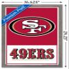 NFL San Francisco 49ers - Logo 21 Wall Poster, 22.4L" x 14.7W", Barnwood Framed Version view 3