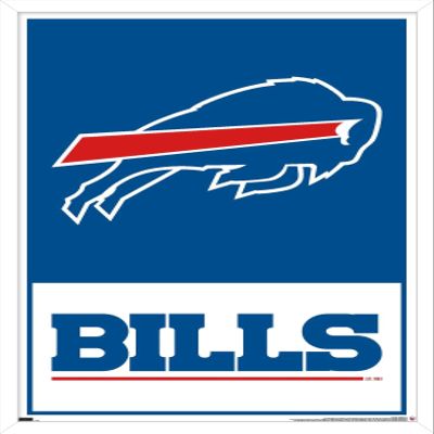 NFL Buffalo Bills - Logo 21 Wall Poster, 22.4L" x 14.7W", White Framed Version