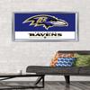 NFL Baltimore Ravens - Logo 21 Wall Poster, 34L" x 22.4W", Silver Framed Version view 2