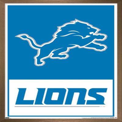 NFL Detroit Lions - Logo 21 Wall Poster, 34L" x 22.4W", Bronze Framed Version