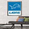 NFL Detroit Lions - Logo 21 Wall Poster, 34L" x 22.4W", Bronze Framed Version view 2