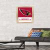 Trends International NFL Arizona Cardinals - Logo 21 Wall Poster, 22.4L x 14.7W, Gold Framed Version view 2