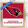Trends International NFL Arizona Cardinals - Logo 21 Wall Poster, 22.4L x 14.7W, Gold Framed Version view 3