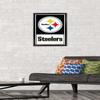 NFL Pittsburgh Steelers - Logo 21 Wall Poster, 22.4L" x 14.7W", Black Framed Version view 2
