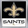 Trends International NFL New Orleans Saints - Logo 21 Wall Poster, 34L x 22.4W, Silver Framed Version view 1