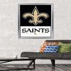 Trends International NFL New Orleans Saints - Logo 21 Wall Poster, 34L x 22.4W, Silver Framed Version view 2