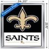 Trends International NFL New Orleans Saints - Logo 21 Wall Poster, 34L x 22.4W, Silver Framed Version view 3