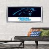 Trends International NFL Carolina Panthers - Logo 21 Wall Poster, 34L x 22.4W, Silver Framed Version view 2