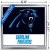 Trends International NFL Carolina Panthers - Logo 21 Wall Poster, 34L x 22.4W, Silver Framed Version view 3