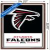 Trends International NFL Atlanta Falcons - Logo 21 Wall Poster, 34L x 22.4W, Mahogany Framed Version view 3