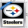 NFL Pittsburgh Steelers - Logo 21 Wall Poster, 34L" x 22.4W", Silver Framed Version view 3