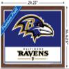NFL Baltimore Ravens - Logo 21 Wall Poster, 22.4L" x 14.7W", Mahogany Framed Version view 3