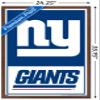 Trends International NFL New York Giants - Logo 21 Wall Poster, 34L x 22.4W, Mahogany Framed Version view 3