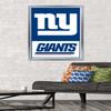 Trends International NFL New York Giants - Logo 21 Wall Poster, 34L x 22.4W, Silver Framed Version view 2