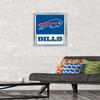 NFL Buffalo Bills - Logo 21 Wall Poster, 22.4L" x 14.7W", Silver Framed Version view 2