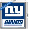 Trends International NFL New York Giants - Logo 21 Wall Poster, 34L x 22.4W, Barnwood Framed Version view 3