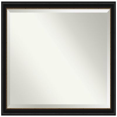 Amanti Art Black Wall Mirror 34x44 Manhattan Black Rectangle Bathroom Mirror for Wall Decor Living Room, X-Large Traditional Frame, Hangs Horizonally and Vertically, Bathroom Decor, Beveled Edge
