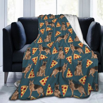 3D Printer Custom Popular Dog Pizza Ultra-Soft Micro Fleece Blanket Air Conditioning Blanket for Kids All Seasons, Warm Flannel Fleece Throw Blankets for Camping