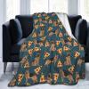 3D Printer Custom Popular Dog Pizza Ultra-Soft Micro Fleece Blanket Air Conditioning Blanket for Kids All Seasons, Warm Flannel Fleece Throw Blankets for Camping view 1