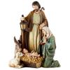 CatholicStore Avalon Gallery Christmas Figurines - Mary Joseph Jesus with Donkey and Lamb Tabletop Centerpiece Nativity Figurine, 14.5-Inch, Lamb of God Statue view 1