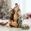 CatholicStore Avalon Gallery Christmas Figurines - Mary Joseph Jesus with Donkey and Lamb Tabletop Centerpiece Nativity Figurine, 14.5-Inch, Lamb of God Statue view 2
