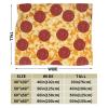 3D Printer Customized Stylish Pattern with Texture Pepperoni Pizza Ultra-Soft Micro Fleece Blanket Air Conditioning Quilt for Men Winter,Lightweight Large Flannel Fleece Throw Blankets for Camping view 3