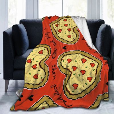 3D Printing Custom Funny I Love You More Than Pizza Love Pizza Ultra-Soft Micro Fleece Blanket Air Conditioning Quilt for Women Fall,Comfy Large Flannel Fleece Throw Blankets for Traveling