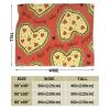 3D Printing Custom Funny I Love You More Than Pizza Love Pizza Ultra-Soft Micro Fleece Blanket Air Conditioning Quilt for Women Fall,Comfy Large Flannel Fleece Throw Blankets for Traveling view 3