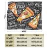 3D Printer Custom Popular Blackboard Background with Pizza Ultra-Soft Micro Fleece Blanket Air Conditioning Quilt for Boys Spring,Cozy Thick Flannel Fleece Throw Blankets for Bed view 3