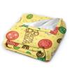 3D Printer Customized Popular Ricosquesos Pizza Pattern Desktop Ultra-Soft Micro Fleece Blanket Air Conditioning Quilt for Girls All Seasons,Fuzzy Thick Flannel Fleece Throw Blanket for Cold Cinema view 2