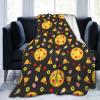 3D Printing Customized Hawaii Black Tomato Wine Bottle Pizza Ultra-Soft Micro Fleece Blanket Air Conditioning Blanket for Men Colder Weather,Comfortable Warm Flannel Fleece Throw Blanket for Couch view 1