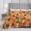 3D Printed Customized Fashionable Pattern with Texture Vegetarian Pizza Ultra-Soft Micro Fleece Blanket Air Conditioning Quilt for Women Spring,Comfy Thick Flannel Fleece Throw Blanket for Couch view 4