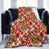 3D Print Custom Cute Pizza Beer Bottle Mug Plaid Cloth Ultra-Soft Micro Fleece Blanket Air Conditioning Blanket for Boys Fall,Soft Large Flannel Fleece Throw Blankets for Couch view 1