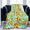 3D Printing Pepperoni Feast Colourful Pizza Slices Pattern Ultra-Soft Micro Fleece Blanket Air Conditioning Blanket for Boys Colder Weather, Thick Flannel Fleece Throw Blanket for Camping view 1