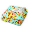 3D Printing Pepperoni Feast Colourful Pizza Slices Pattern Ultra-Soft Micro Fleece Blanket Air Conditioning Blanket for Boys Colder Weather, Thick Flannel Fleece Throw Blanket for Camping view 2
