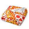 3D Printer Funny Pizza Skull Ultra-Soft Micro Fleece Blanket Air Conditioning Quilt for Men Spring,Comfy Large Flannel Fleece Throw Blankets for Camping view 2