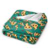 3D Printed Stylish Pizza Green Background Ultra-Soft Micro Fleece Blanket Air Conditioning Quilt for Kids Spring,Lightweight Large Flannel Fleece Throw Blankets for Couch view 2