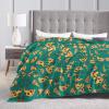 3D Printed Stylish Pizza Green Background Ultra-Soft Micro Fleece Blanket Air Conditioning Quilt for Kids Spring,Lightweight Large Flannel Fleece Throw Blankets for Couch view 4