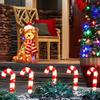 GE StayBright 4-Marker White Candy Cane Christmas Pathway Markers Item # 2127371 Model #72235LO view 2