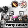 Chinco 50 Pcs Race Car Party Favors Race Car Goodie Bags Black and White Checkered Racing Treat Bags with Handles for Candy Goody Shower Birthday Decor, 6.4 x 10 Inch view 3