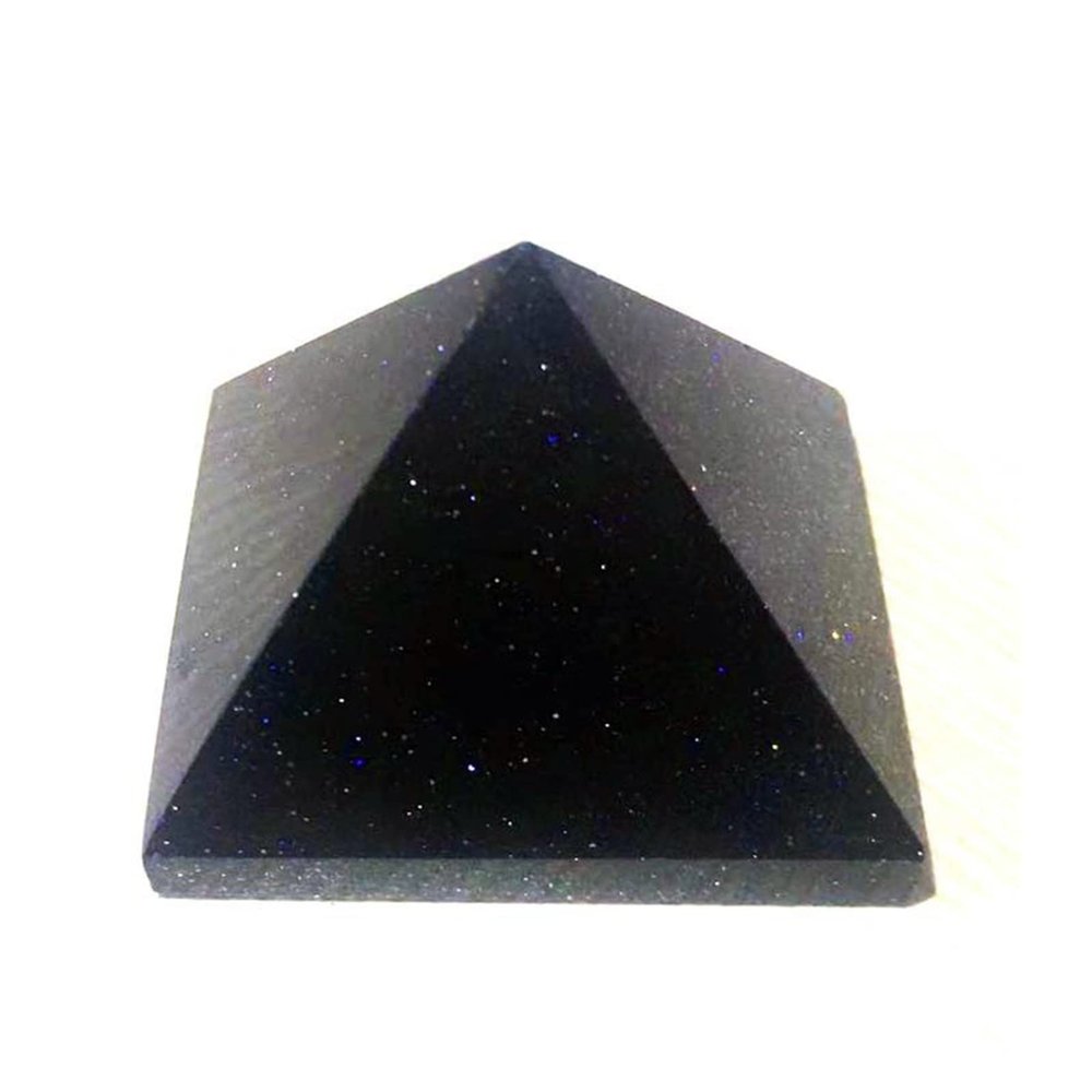 ZTBH Crystal Pyramid Natural Blue Sapphire Pyramid Ornament, Protection Meditation Yoga Energy Generator Healing Crystals (Size : 5cm)