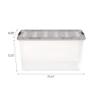 IRIS USA 72 Quart Stack & Pull Clear Storage Box, Gray, 3 Pack view 2