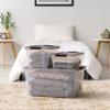 IRIS USA 72 Quart Stack & Pull Clear Storage Box, Gray, 3 Pack view 3