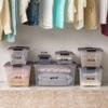 IRIS USA 72 Quart Stack & Pull Clear Storage Box, Gray, 3 Pack view 4