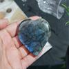 Crocon 50mm Labradorite Heart Stone Big Heart Shape Puff Stones Set 450+ Carats Pocket Crystal Healing Tumble Collection Palm Worry Stone Good Luck Charm Meditation Gift Craft Home Decor view 4