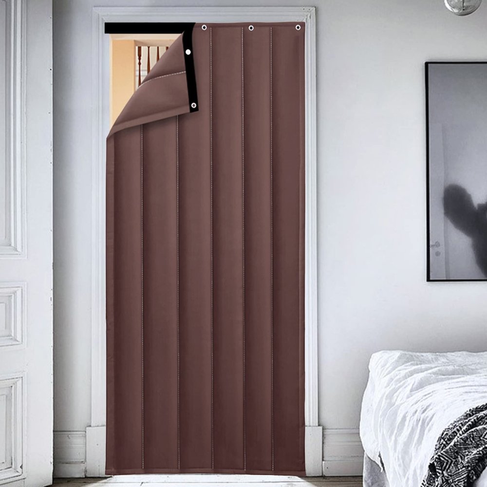 Soundproof Blanket,Sound Proof Curtains for Doorway,Thermal Insulated Windproof Blackout Curtain,Darkening Noise Reducing Privacy Divider Drapes,Lining Silk Cotton,for Living Room Bedroom,Customizable