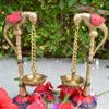 Aakrati Brass Pair of Parrot Design Oil Lamp Diya Bird Oil Lamp Stand Holder Puja Art Fengshui Gifts Brass (Pack of 2) Table Diya Set view 2